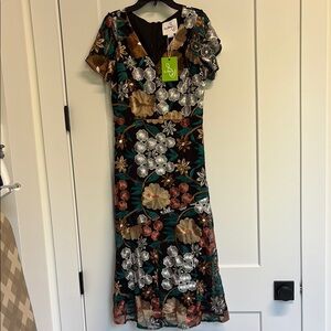 NWT Sam Edelman V-Neck Flutter Sleeves Dress, 0